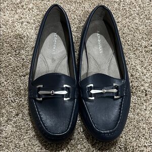 Navy Loafers